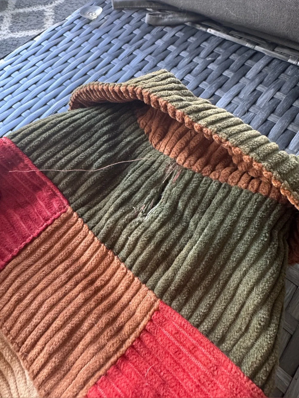 WOOLRICH Patchwork Corduroy Small Dog Outfit